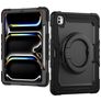 Mobilize Rotating Defender iPad Pro 13 tommer (2024) Cover Hård plast / Silikone Bagsidecover + Skulderrem + Stander - Sort