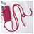 Mobigear Lanyard Card iPhone 15 Pro Silikoni Suojakuori kaulanauhalla + Korttitasku - Viininpunainen +