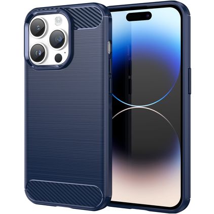 Mobigear Brushed Slim iPhone 15 Pro Max Flexibilní TPU Zadní kryt - Modrá