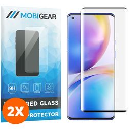 Mobigear Curved OnePlus 9 Pro Cristal templado Protector de pantalla - Compatible con fundas - Negro (pack de 2)