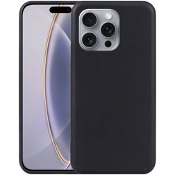 Mobigear Basics iPhone 16 Pro Fleksibel TPU Bagsidecover - Sort
