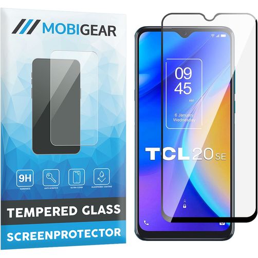 Mobigear Premium TCL 20 SE Härdat glas Skärmskydd - Skalvänligt - Svart