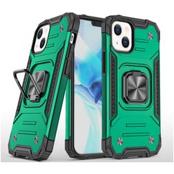 Mobigear Armor Ring iPhone 13 Pro Max Hard Case Back cover Shockproof with Ring Holder - Green
