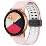 Mobigear Sport Plus Mag Bracelete Silicone Fecho magnético para Smartwatch - 22 mm - Branco / Rosa