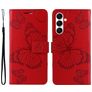 Mobigear Butterfly Samsung Galaxy A26 Pungetui med Seddelrum - Rød