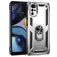 Mobigear Armor Ring Motorola Moto G22 Hardcase Back cover Antiurto con anello - Argento