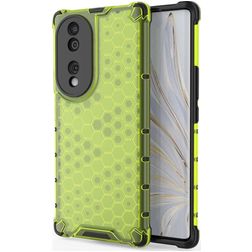 Mobigear Honeycomb HONOR 70 Hard Case Back cover Shockproof - Green