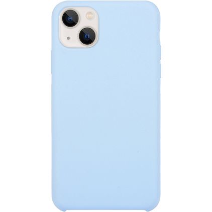 Mobigear Rubber Touch iPhone 15 Silicone Capa traseira - Azul