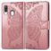 Mobigear Butterfly Samsung Galaxy A40 Lompakkokotelo + Setelitasku - Ruusukulta