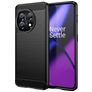Mobigear Brushed OnePlus 11 Flexibilní TPU Zadní kryt - Černá