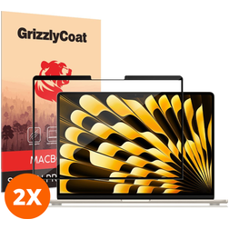 GrizzlyCoat Premium MacBook Air 15 Inch (2023-2026) Screen Protector Film - Case Friendly (2-Pack)