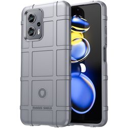 Mobigear Rugged Shield POCO X4 GT Flexibilní TPU Zadní kryt odolný proti nárazům - Šedá