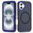 Mobigear Rugged Mag iPhone 16 Plus MagSafe Tvrdý plast Zadní kryt odolný proti nárazům - Námořnická modrá