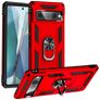 Mobigear Armor Ring Google Pixel 7 Pro Hard Case Back cover Shockproof with Ring Holder - Red