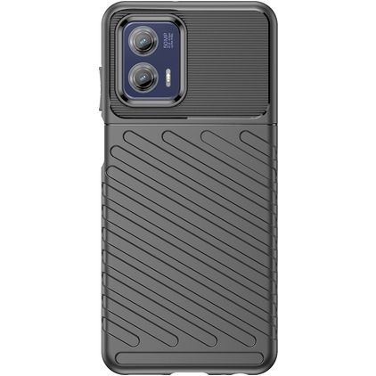Mobigear Groove Motorola Moto G73 5G TPU flexível Capa traseira - Preto