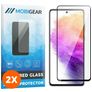 Mobigear Premium Samsung Galaxy A73 Cristal templado Protector de pantalla - Compatible con fundas - Negro (pack de 2)