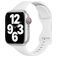 Mobigear Sport Slim Silikoni Apple Watch Ranneke Tappikiinnitys - 49/46/45/44 mm - Valkoinen