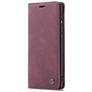CaseMe 013 Samsung Galaxy A71 Lompakkokotelo + Setelitasku - Viininpunainen