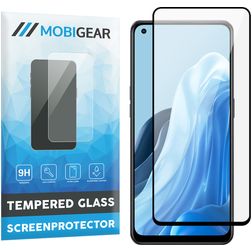 Mobigear Premium OPPO Reno 8 Lite Härdat glas Skärmskydd - Skalvänligt - Svart