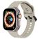 Mobigear Ripple Silikoni Apple Watch Ranneke Solki - 49/46/45/44 mm - Tähtivalkea