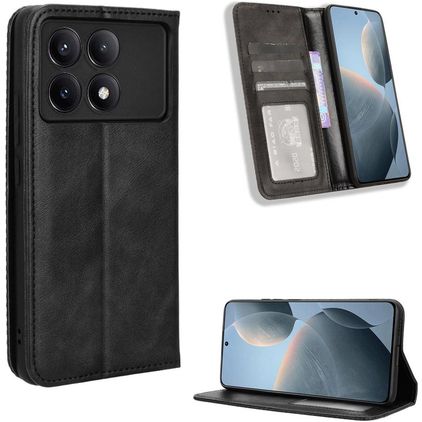 Mobigear Sensation POCO X6 Pro Cover a libro portafoglio - Nero
