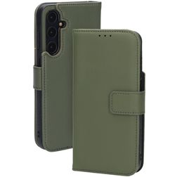 Mobiparts Samsung Galaxy A55 Ægte læder Pungetui med Seddelrum - Grøn