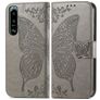 Mobigear Butterfly Sony Xperia 5 IV Funda tipo libro Cartera - Gris