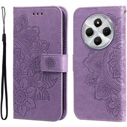 Mobigear Flowers Xiaomi Redmi 14C Funda tipo libro Cartera - Morado