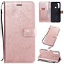 Mobigear Butterfly Xiaomi Redmi Note 8T Wallet case - Rose Gold