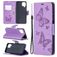 Mobigear Butterfly Samsung Galaxy A12 Cover a libro portafoglio - Viola