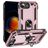 Mobigear Armor Ring iPhone 17e Funda Plástico rígido Carcasa Antigolpes con anillo - Oro rosa
