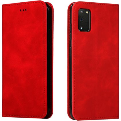Mobigear Retro Slim Samsung Galaxy S20 Pungetui med Seddelrum - Rød