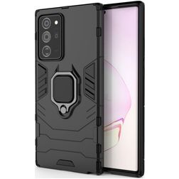 Mobigear Armor Ring Samsung Galaxy Note 20 Ultra Hard Case Back cover Shockproof with Ring Holder - Black