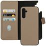 Mobiparts Samsung Galaxy A14 Etui Skóra naturalna Etui z klapką 2w1 z odpinanymi pleckami typu portfel - Taupe
