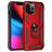 Mobigear Armor Ring iPhone 13 Pro Max Plástico rígido Capa traseira Antichoque com anel - Vermelho
