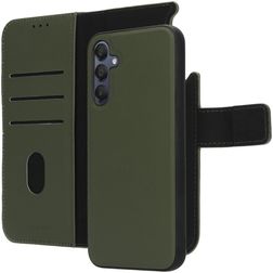 Mobiparts Samsung Galaxy A15 Cover Ægte læder Aftageligt 2-i-1-pungetui med Seddelrum - Grøn