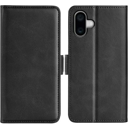 Mobigear Slim Magnet iPhone 16 Pungetui med Seddelrum - Sort