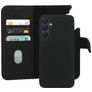 Mobiparts Samsung Galaxy A25 Cover Vera pelle Cover a libro 2 in 1 con guscio estraibile a portafoglio - Nero