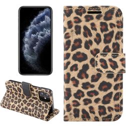 Mobigear Leopard iPhone 12 Mini Wallet case - Yellow