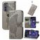 Mobigear Butterfly Motorola Edge (2022) Cover a libro portafoglio - Grigio