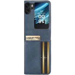 Mobigear Excellent Wallet OPPO Find N2 Flip Hard Case Back cover - Blue