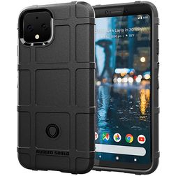 Mobigear Rugged Shield Google Pixel 4 Flexibilní TPU Zadní kryt odolný proti nárazům - Černá