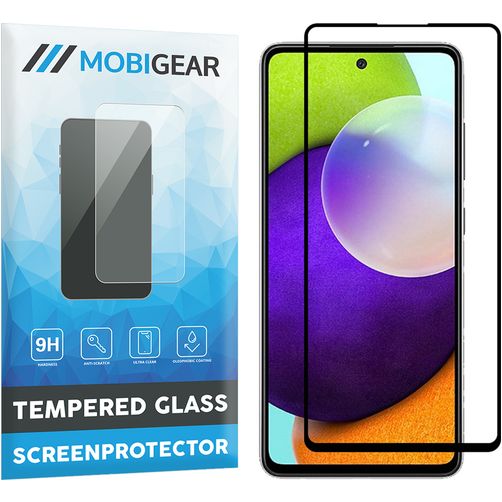 Mobigear Premium Samsung Galaxy A52s 5G Tempered Glass Screen Protector - Case Friendly - Black