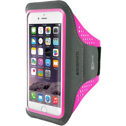 Mobiparts Comfort Fit Running Phone Holder Neoprene Sports Case Sports armband (max 14 cm x 7 cm) - Neon Pink