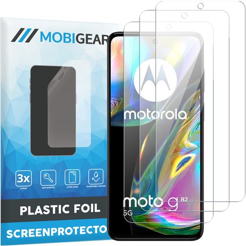Mobigear Motorola Moto G82 Screen Protector Film - Case Friendly (3-Pack)