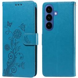 Mobigear Flowers Samsung Galaxy S26 Plus Funda tipo libro Cartera - Azul