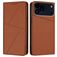 Mobigear Frosted Flip iPhone 17 Pro Max Knížkové pouzdro Peněženka - Hnědá