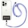 Mobigear Lanyard Cordón para móvil universal ajustable - Blanco / Azul / Morado