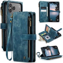 CaseMe C30 iPhone 17 Pro Funda tipo libro Cartera - Azul