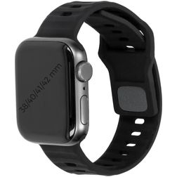 Mobiparts Sport Bracelete Silicone Fecho de pino e passador para Apple Watch - 42/41/40/38 mm - Preto